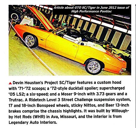 June 2012 High Performance Pontiac Magazine Article